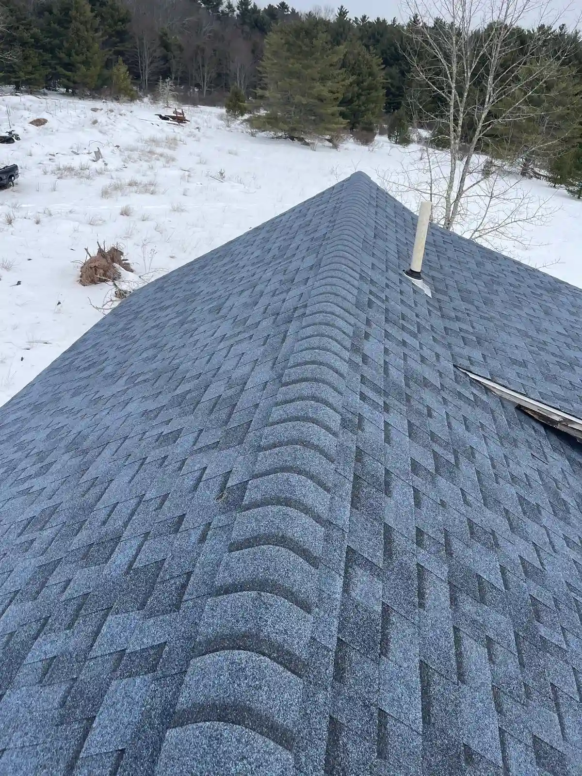 Roof leak causing water stain on ceiling in Connecticut home